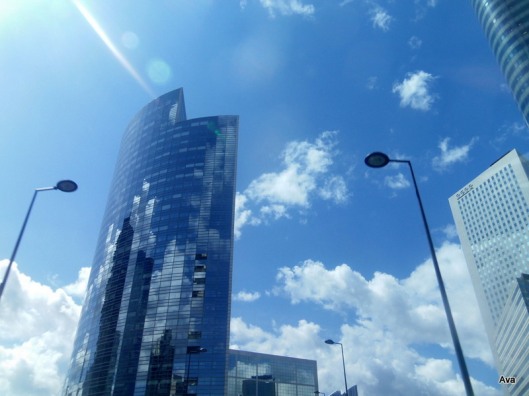 clouds in towers